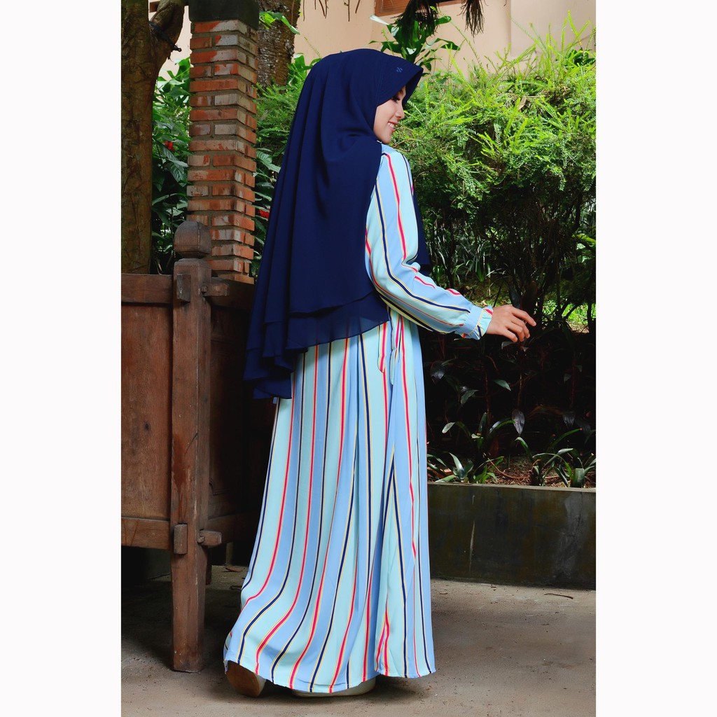 [Best Seller] Gamis Nibras NS 25 Promo Diskon 10% Ready Warna Hijau Muda Salem Biru Muda dan Ungu