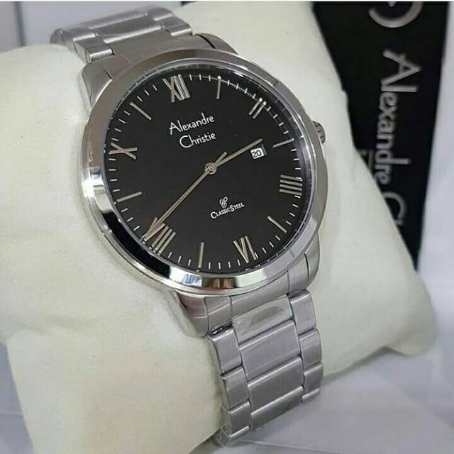 JAM TANGAN PRIA ALEXANDRE CHRISTIE AC8567 ORIGINAL SILVER SERIES