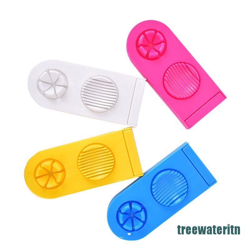 <ritn_hot>egg Slicer Cutter Fruit Garnish Easy Clean Stainless Steel Kitchen Separator