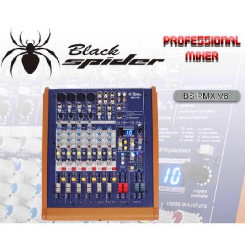 Mixer audio Black Spider BS-PMX V8