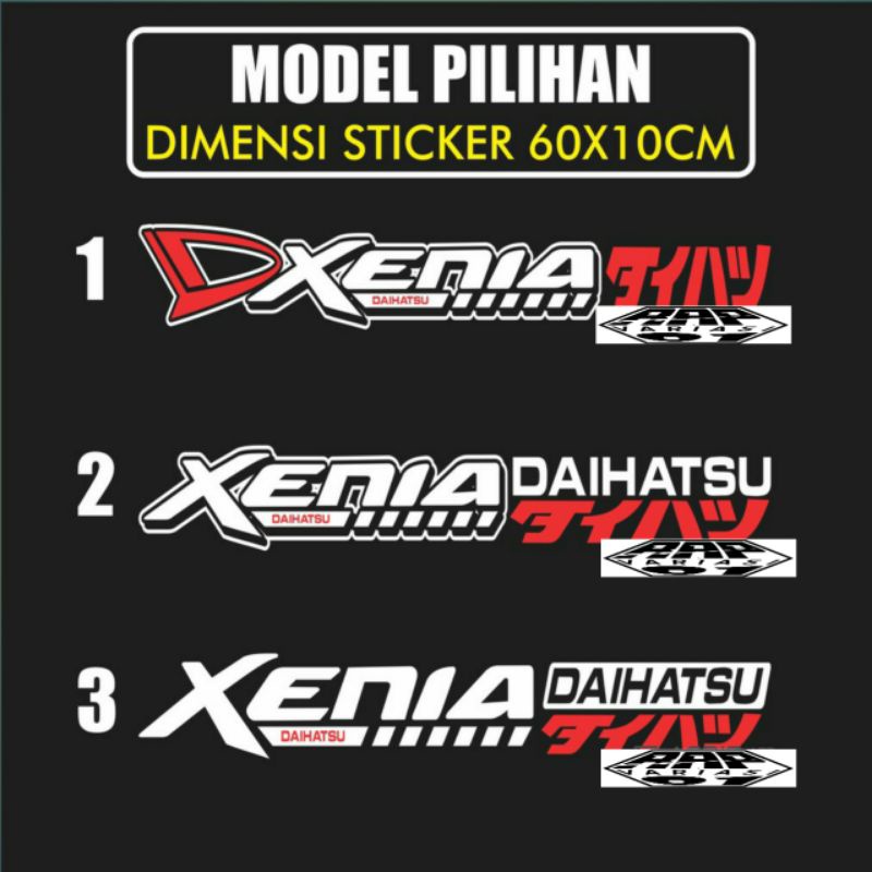 stiker Kaca Depan Xenia, stiker Cutting kaca mobil