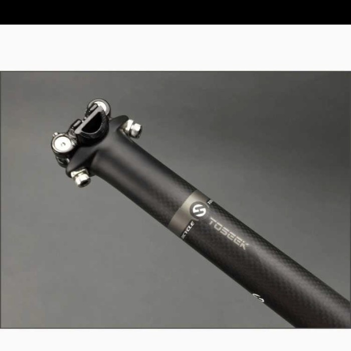 Seatpost Sepeda TOSSEK CARBON Fiber 27,2x400 Super light RB Comego