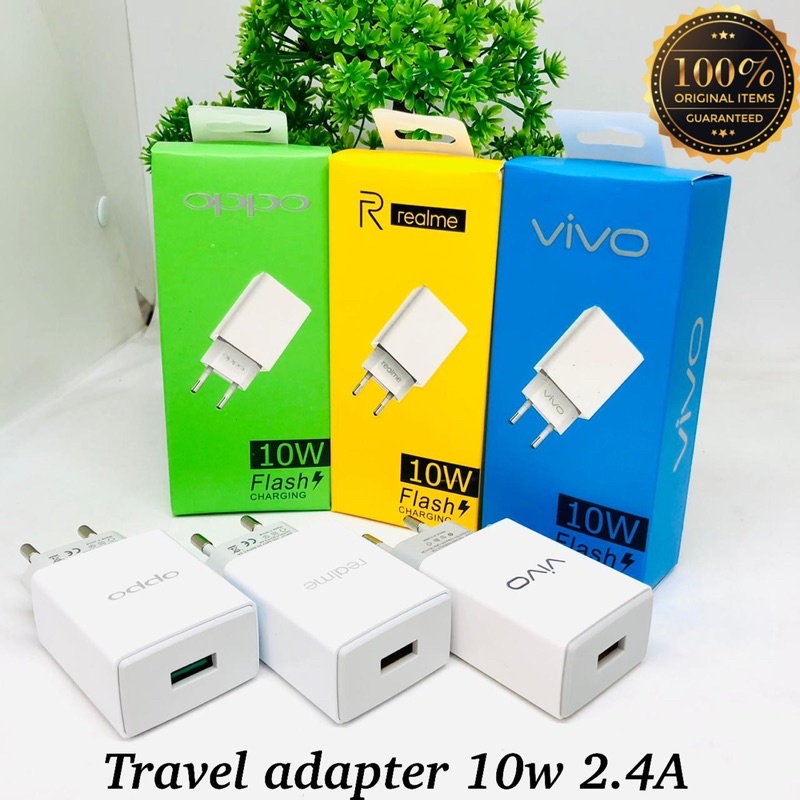 PROMO BATOK CHARGER 10W ORI OPPO REALME VIVO 1USB TRAVEL ADAPTOR