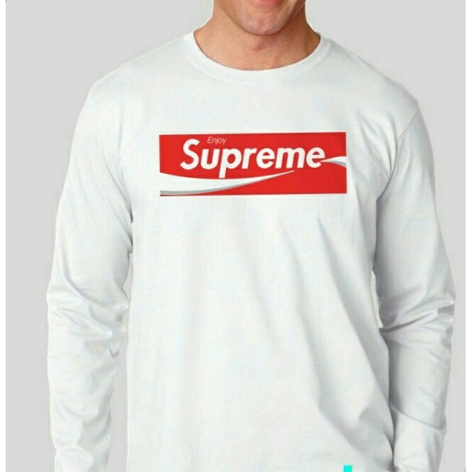 BIG SIZE XXXL XXXXL KAOS BAJU T SHIRT LENGAN PANJANG SUPREME