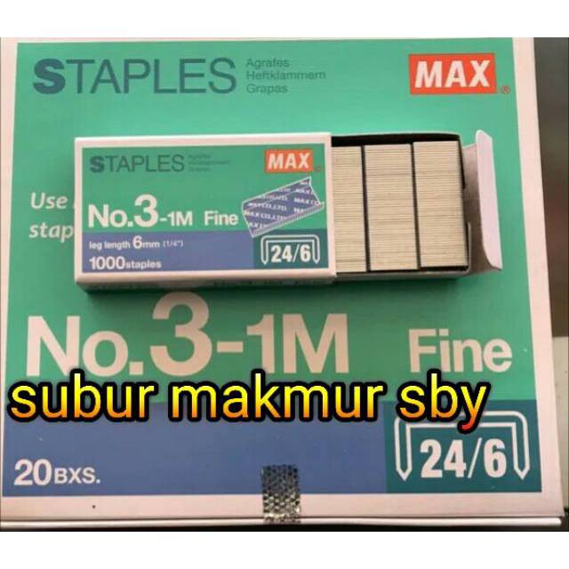 

GROSIR Isi Staples merek MAX No. 3 - 1M ORIGINAL JEPANG TERMURAH SEINDONESIA