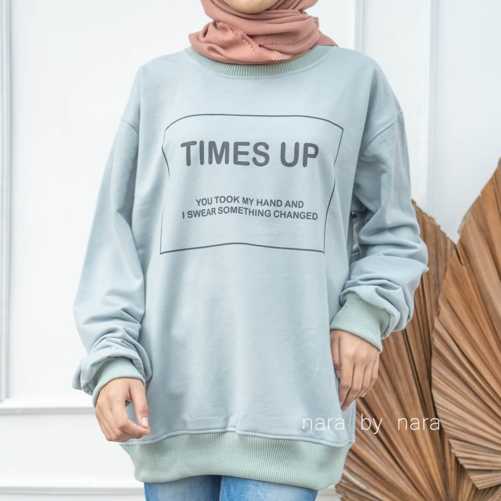 Nara Grosir - Times Up | Fashion Terkini | Sweater Termurah