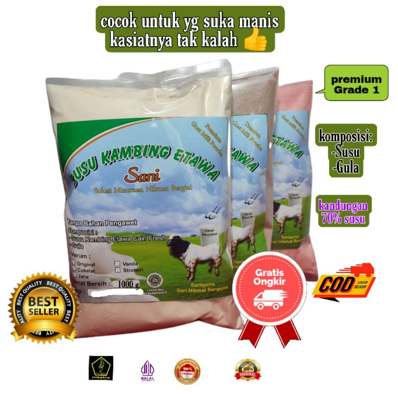 

Susu kambing etawa 1000gram grade 1