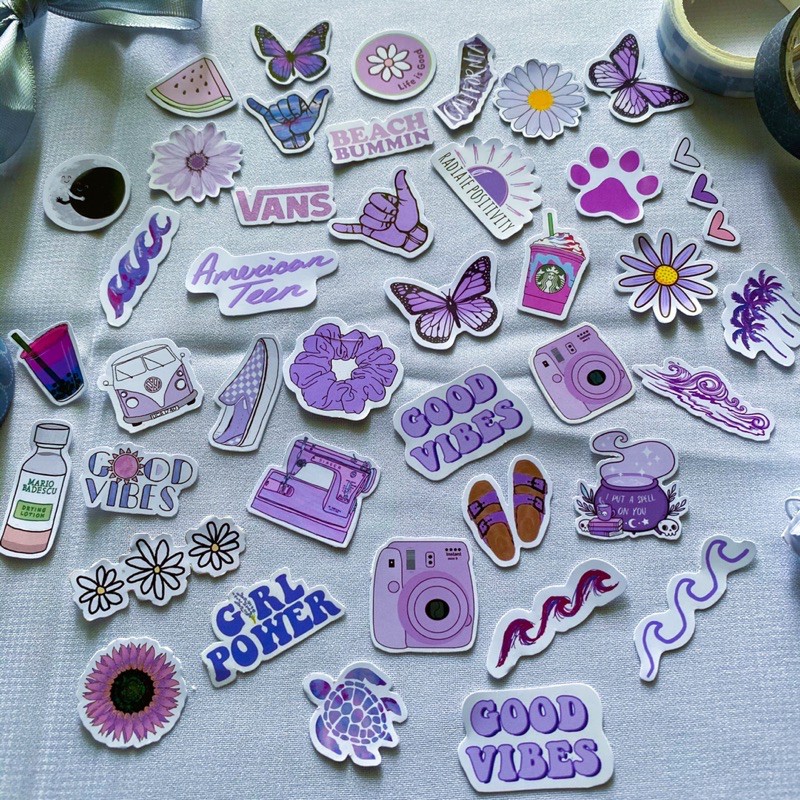 

Sticker Aesthetic Purple / stiker ungu / stiker murah / stiker lucu / stiker jurnal / stiker olshop