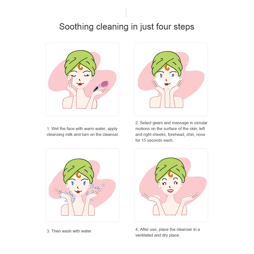 Sikat Pembersih Wajah Sonic Electric Facial Cleansing Brush - BR-020