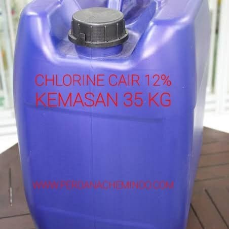 kaporit cair / chlorine cair / klorin cair 12% kemasan 35kg GOJEK ONLY