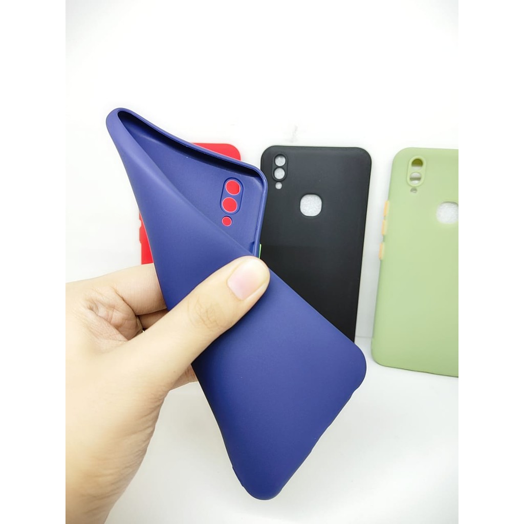 SMPC TPU Candy Vivo V9 6.3 inch SoftCase Macaron Protection Camera Tombol Warna