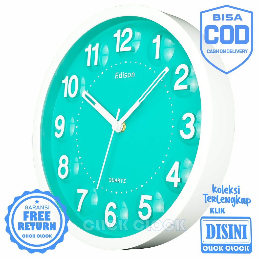 Jam Dinding Polos Bagus Edison EDW 292 T20 Wall Clock Dekorasi Rumah Minimalis