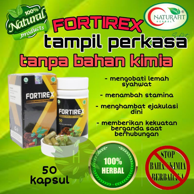 FORTIREX 50 KAPSUL - OBAT EJAKULASI DINI PRIA PERMANEN HERBAL/obat ejakulasi dini pria permanen bpom