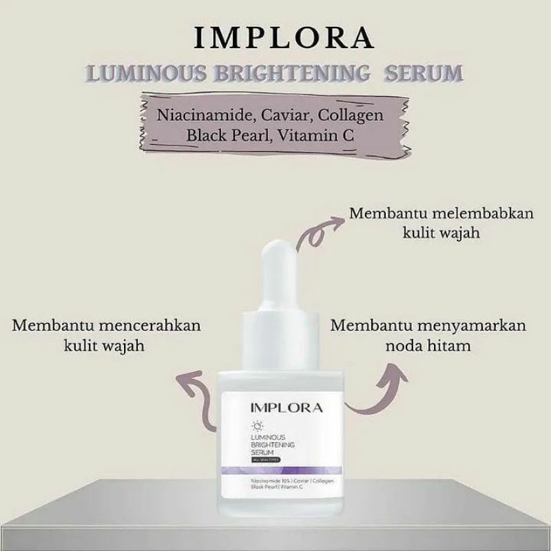 SERUM IMPLORA I IMPLORA FACE SERUM | 20 ML | BPOM