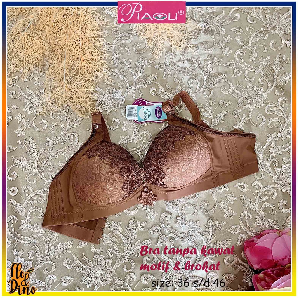 Bra Wanita tanpa kawat BH Piaoli brokat 928