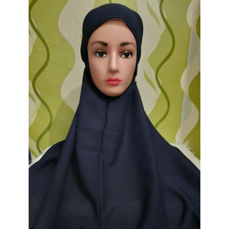 Bergo Maryam Instant Tali Biru Navy