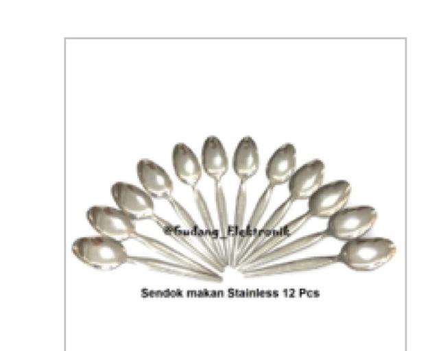 Sendok / Garpu Makan Dewasa Stainless Steel - 12 Pcs ( 1 Lusin )