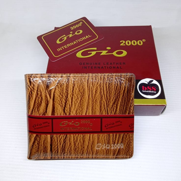 DOMPET PRIA IMPORT G2000 MOTIF SERAT KAYU MATERIAL KULIT ASLI / DOMPET PENDEK / DOMPET LIPAT