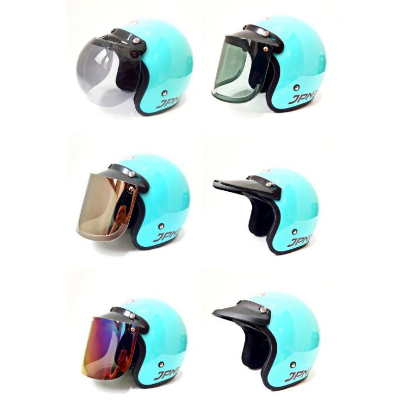 Helm Bogo Jpn Retro Biru Tosca