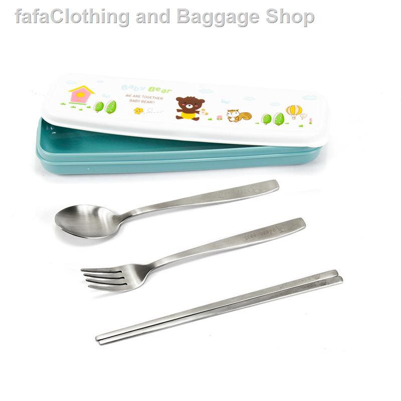 Set Peralatan Makan Sendok Sumpit Bahan Stainless Steel 