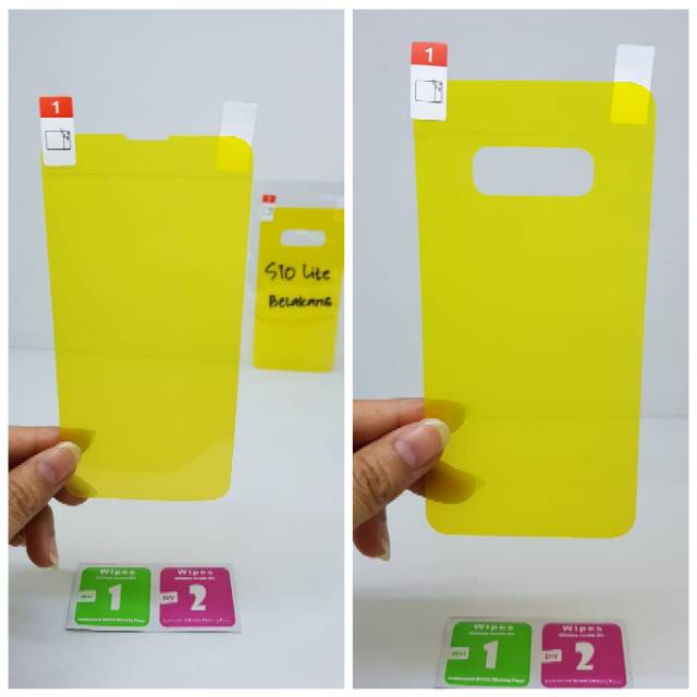 Anti Gores Plastik Samsung S10E 5.8&quot; Anti Shock Samsung S10 Lite G970 FULL COVER SET DEPAN BELAKANG