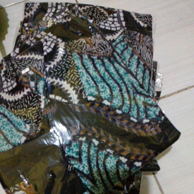 Bswart Batik Hrb026  Kenongo Hem Pendek Padi Pekalongan