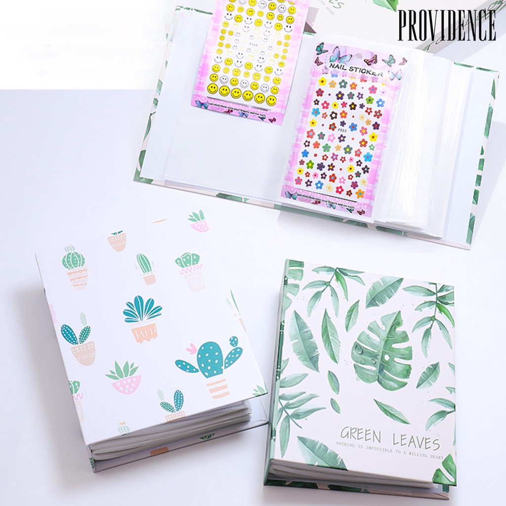 Providence Buku Album Stiker Kuku Transparan Motif Kartun Dengan 100 Slot Untuk Salon