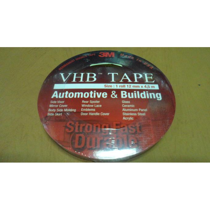 

GROSIR - DOUBLE TAPE 3M VHB 4900 UK 12MM X 4.5M JAS HUJAN