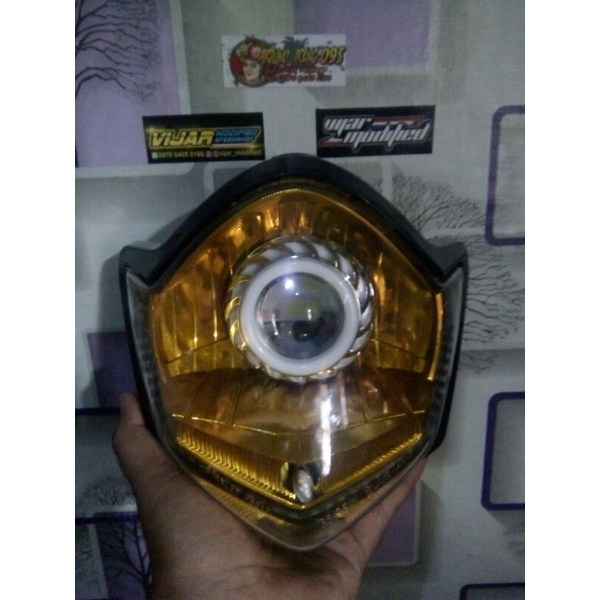 HEADLAMP VIXION OLD CUSTOM PROJI HIGLOW LAMPU DEPAN VIXION OLD KEPALA VIXION OLD HEADLAM VIXION OLD