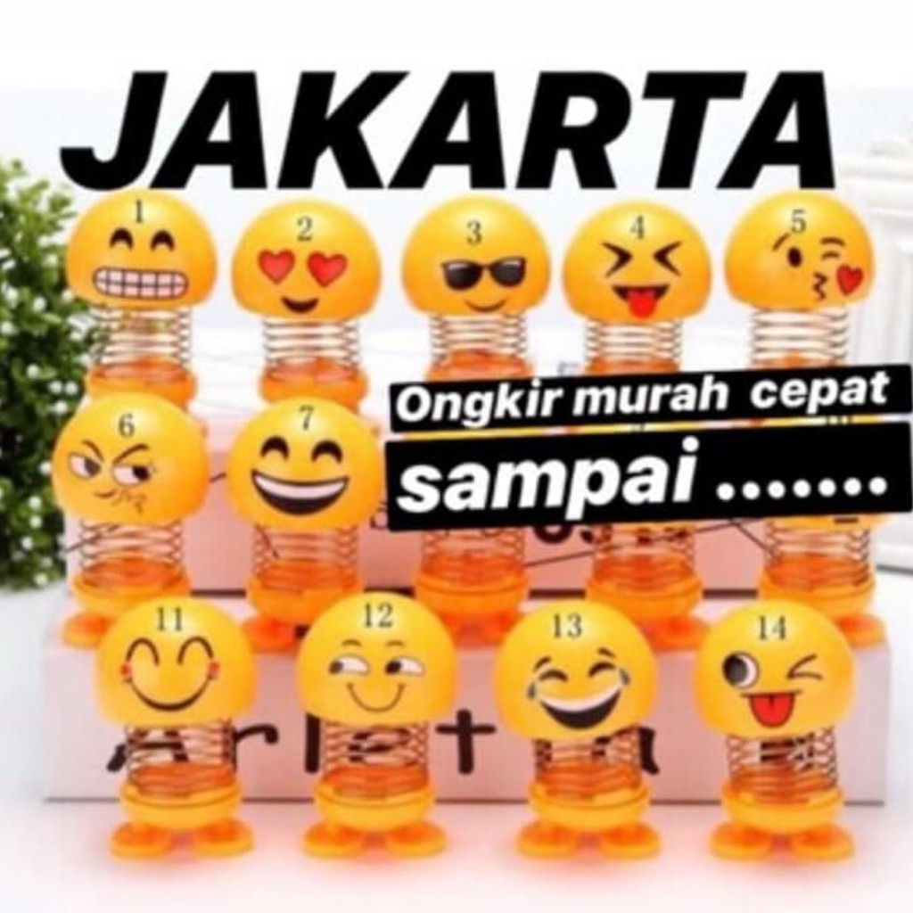 BONEKA PER EMOJI BONEKA GOYANG PAJANGAN HIASAN  MOBIL  