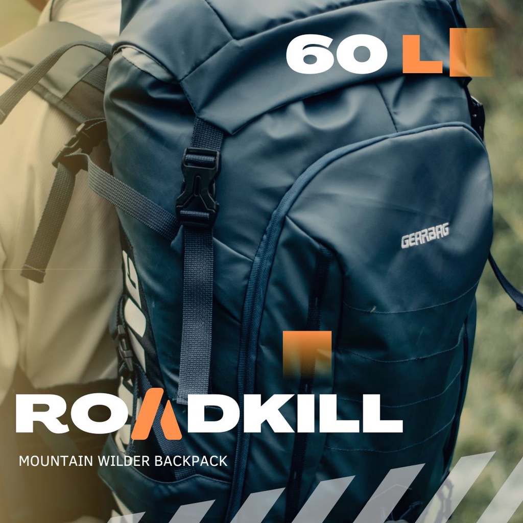 ROADKILL MOUNTAIN BACKPACK - TAS GUNUNG BIG CAPACITY UP TO 40L - TAS RANSEL MUDIK / TAS TRAVEL / TAS HIKING / RANSEL COWO / RANSEL OUTDOOR