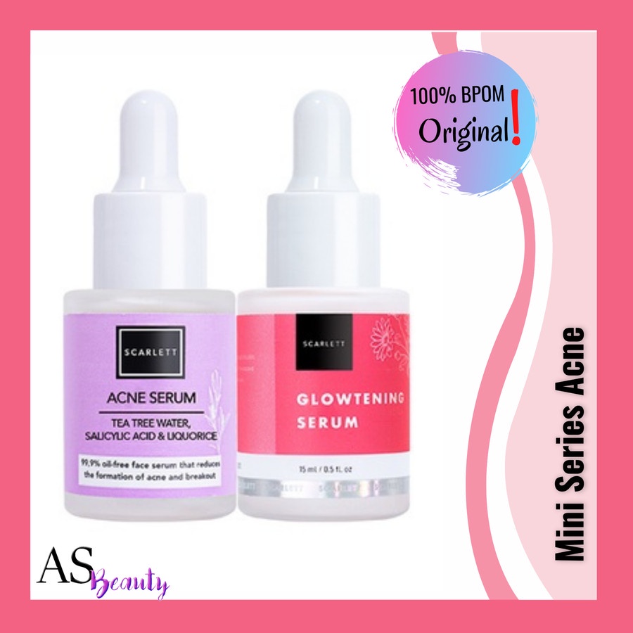 [ Serum Mini Series ] Scarlett Whitening Brightly &amp; ACNE TO GLOW