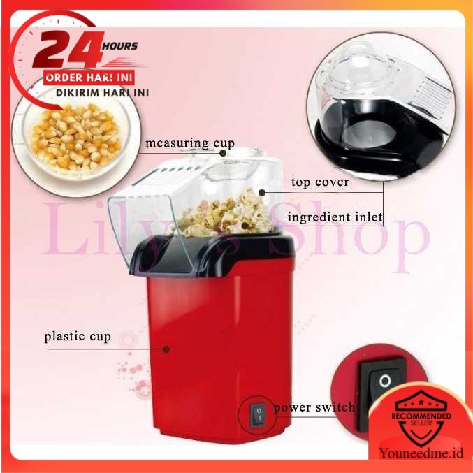 Mesin Electric Popcorn Maker Hot Air Corn Machine - NY-B810 - Red