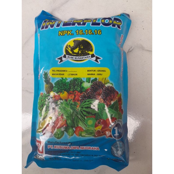 Pupuk NPK 161616 1kg Kemasan Pabrikan