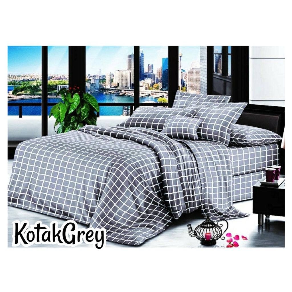 SPREI PROMO ESTETIK / AESTHETIC KOTAK -KOTAK MOTIF EMILY TREND 180X200 NO.1 UKURAN NO.2 160X200