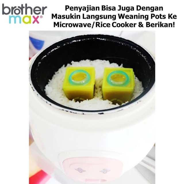 Brother max weaning pots small - kontainer mpasi bayi