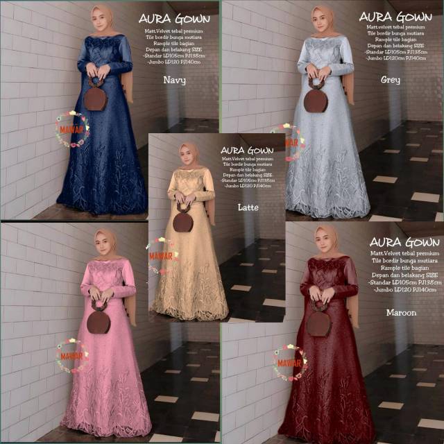 GAMIS AURA GOWN DRESS PESTA KONDANGAN