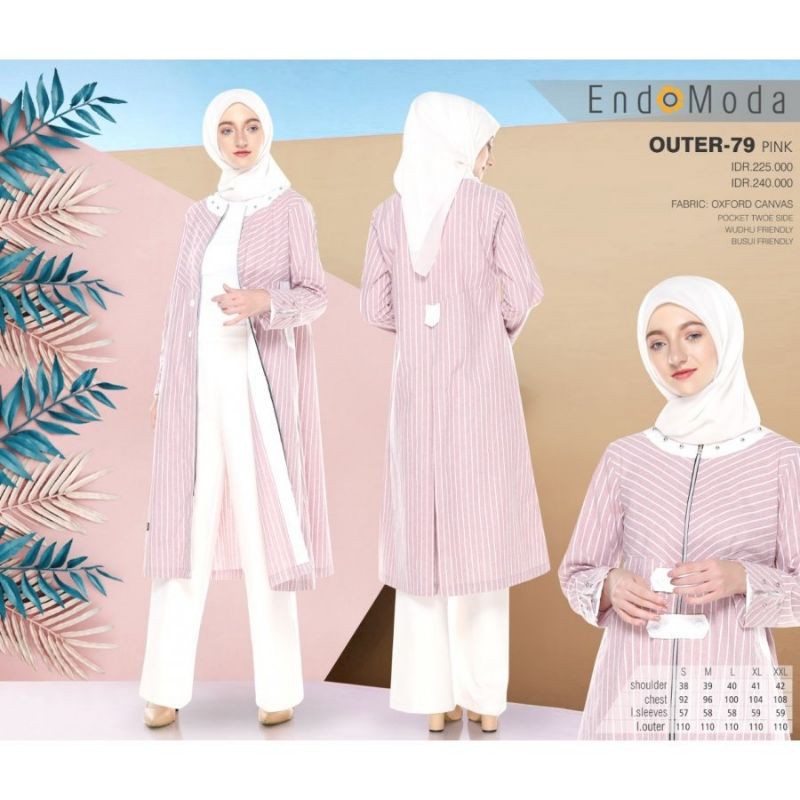 Atasan Original Outer 79 by Endomida|Outer Muslimah|Outer Syari|Outer Katun Oxford Canvas|Outer Adem