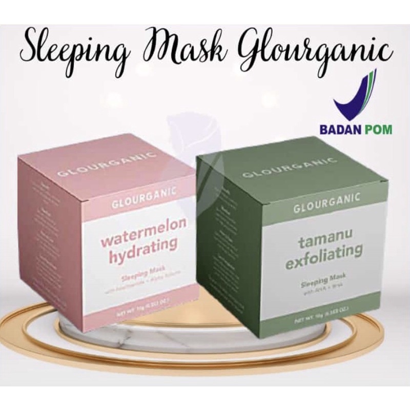[Ready+Free gift] GLOURGANIC TAMANU EXFOLIATING SLEEPING MASK | WATERMELON HYDRATING SLEEPING MASK
