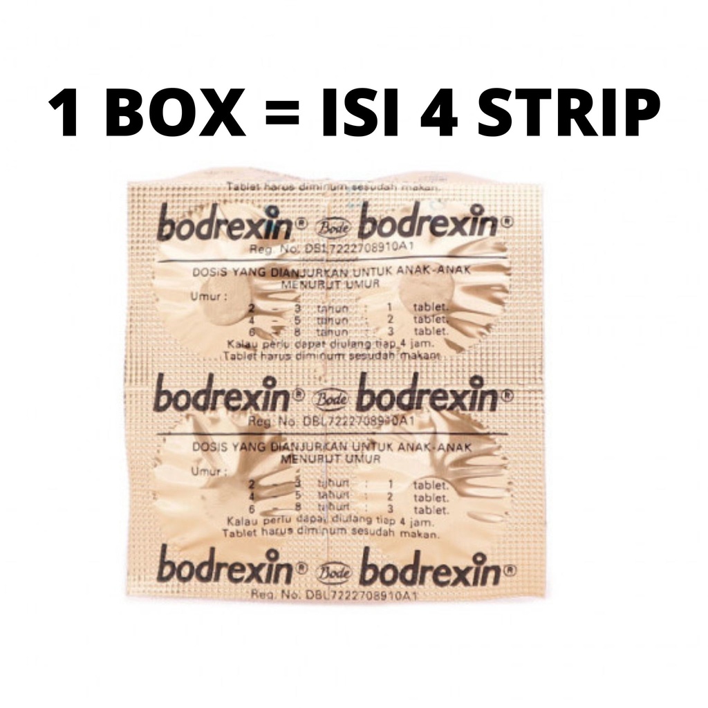 BODREXIN ACETOSAL BOX STRIP 4x4 STRIP ORIGINAL TERMURAH ED PANJANG