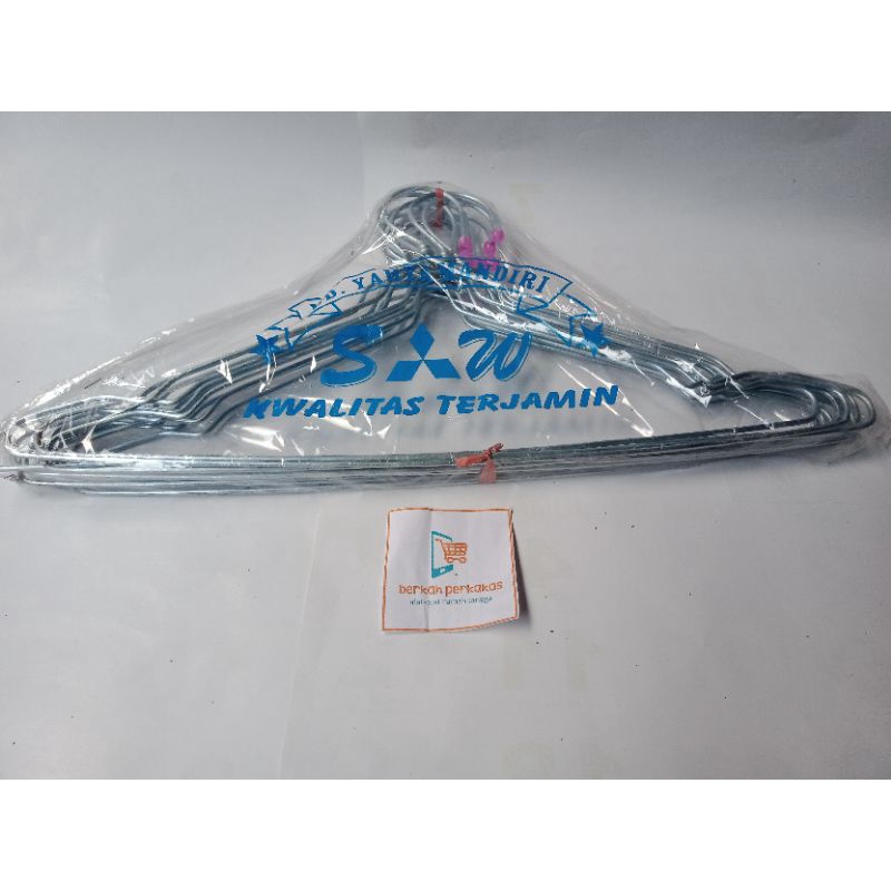 Hanger Cantolan  Gantungan Baju berbahan Besi 12 pcs