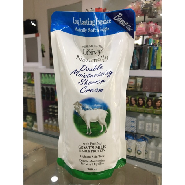 Leivy Moisturising Shower Cream Goat's Milk Refill 900ml