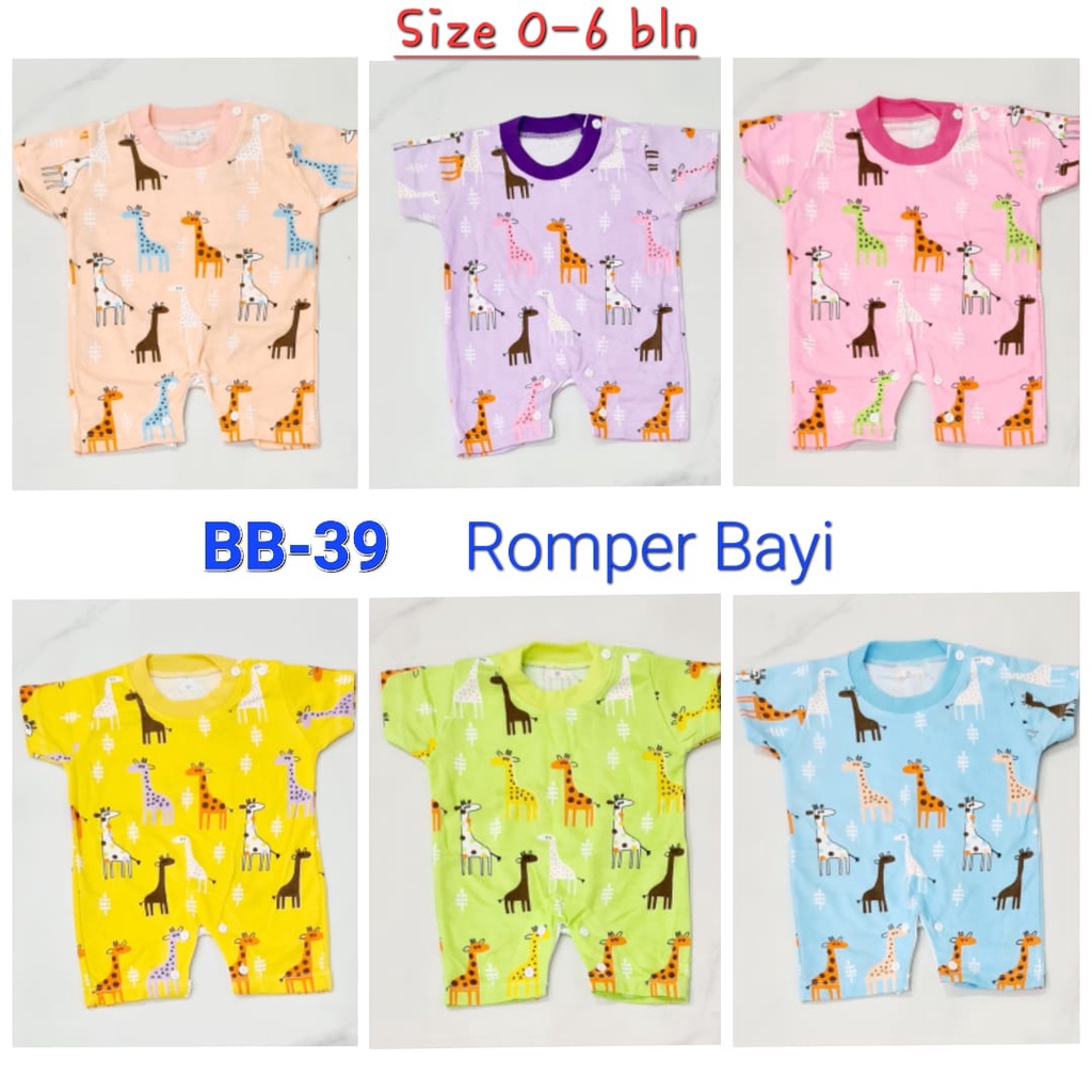 Romper bayi jerapah BB-39 / romper bayi laki-laki perempuan / jumper bayi laki-laki perempuan / jumpsuit bayi laki-laki perempuan