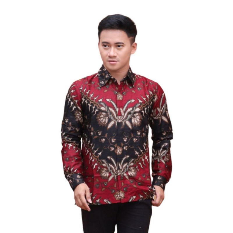 TERBARU Couple sweet || couple batik ayah dan anak cowok BATIK MERAH Motif Keris Merah