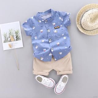 Se7en Setelan Kemeja Motif Kartun Celana  Pendek Model  