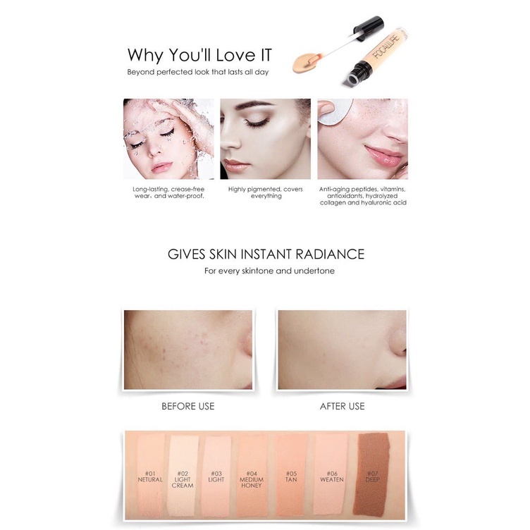 Original Focallure Liquid Base Concealer FA52 Bagus