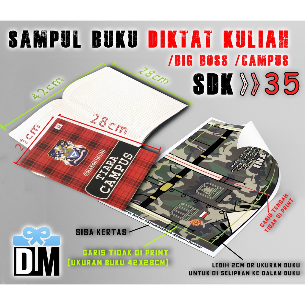

Sampul Buku Diktat Kuliah Big Boss Boxy Book Cover 21 x 28 cm TNI Angkatan Udara Darat Laut 35-43
