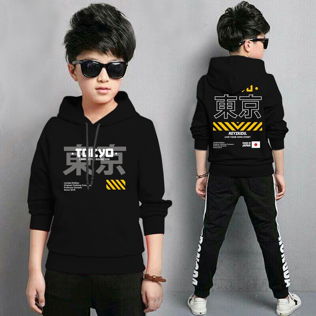 Jaket Anak Laki Laki/Jaket Anak Terbaru/Hoodie Anak Tokio Gaming Bahan Fleece Tebal 4-11 TAHUN