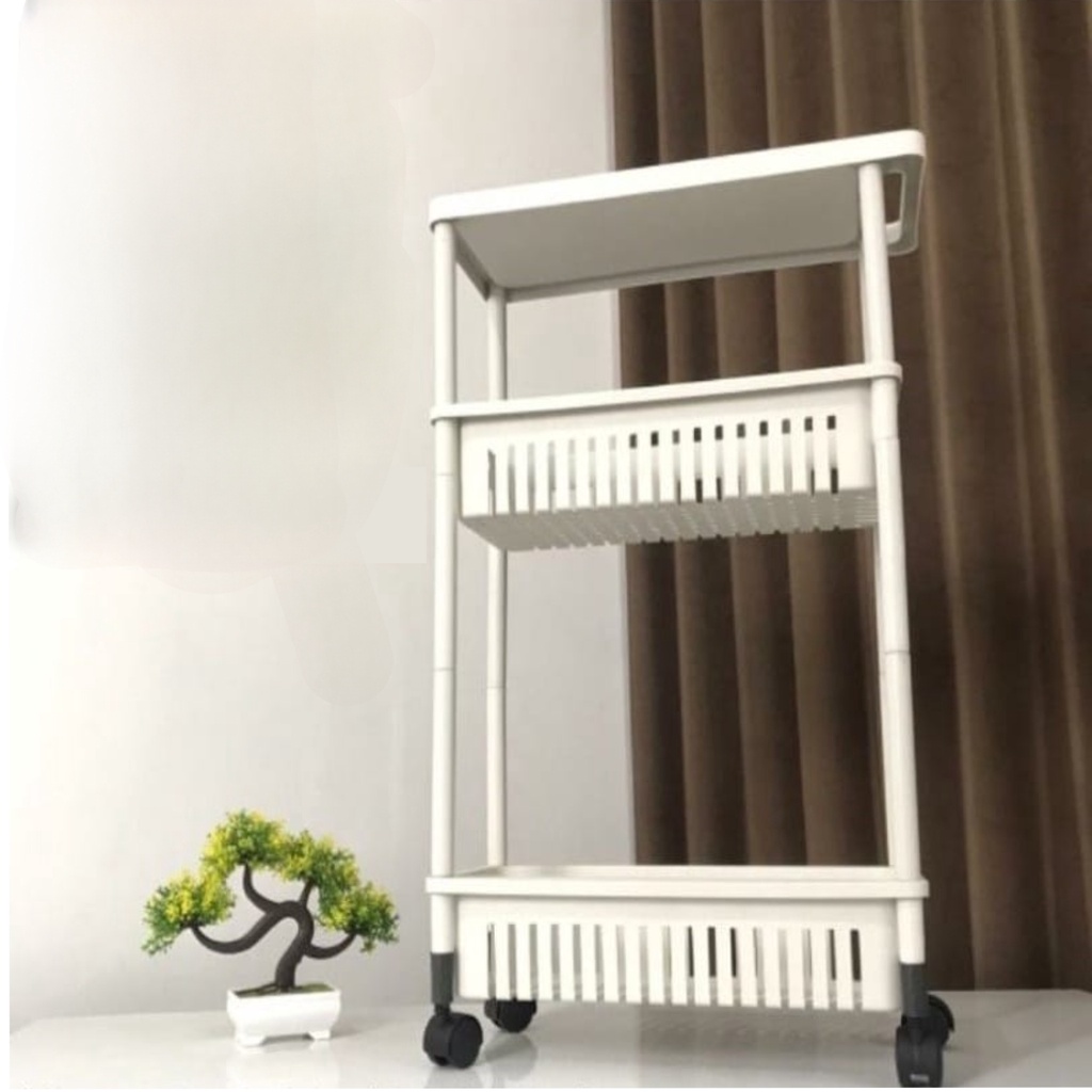 RAK SISIPAN ELCO DAPUR RAK TROLLEY BOTOL BUMBU RAK SERBAGUNA RAK TOILET RAK MODEL SLIM