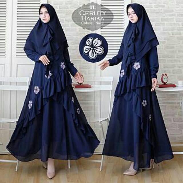 ALYA GAMIS SYARI HARIKA HIJAB DRESS MUSLIM FASHION